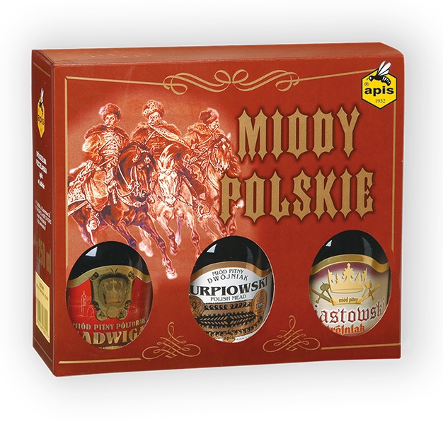 Apis: Miody polskie - Gift box with 3 types of mead (Christmas version)