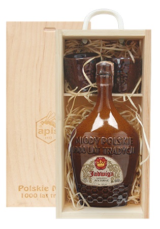 Apis: Jadwiga - Miód pitny Półtorak (gift box with 2 cups)